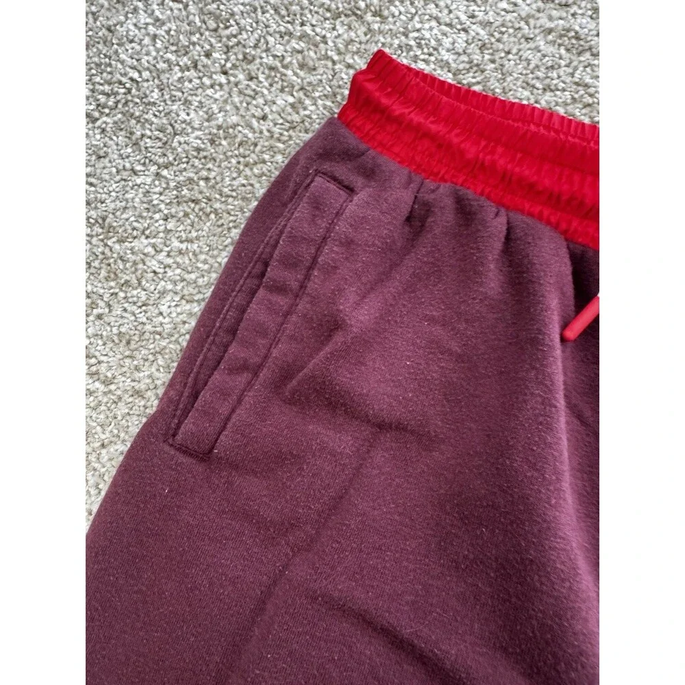 Converse Kids Joggers Size Large Maroon Red Sweatpants Logo on Leg